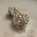 Vintage Beaded Faux Pearl AB Cluster Clip Photo 0