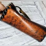 VINTAGE Leather Handbag Brown Photo 3