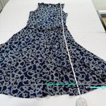 Ralph Lauren  Blue Chain Link Sleeveless  Stretch Jersey Midi Dress Size 8 Photo 6