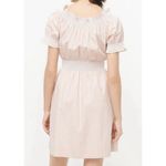 J. Crew Smocked Puff Sleeve Dress Women Medium Peach Gingham‎ Milk Maid Peasant Photo 12