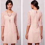 Maeve  Anthropologie Pink Lefkara Lace Dress Size Medium New without tags Photo 1