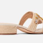 JustFab . Avelyn Cut Out Slide 8 Product Description Material: Faux Leather Heel Height: 1.0" Platform Height: N/A Measurements will vary slightly Imported Photo 3