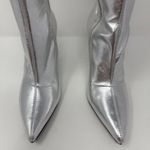 Open Edit Viv Pointy Toe Knee High Heeled Boot Women's 7 Silver Going Out NWOB Photo 5