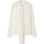 Burberry Kelli Tie-Neck Silk Blouse Size 6 Photo 0