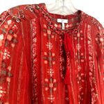 Joie  Silk Peasant Boho Blouse Women's Small Burnt Orange Career Hippie Dainty‎ Photo 1