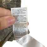 White House | Black Market  gold metallic short cap sleeve v neck medium blouse Photo 3