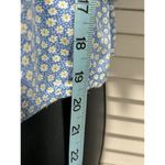 Dip Floral Light Blue/yellow Square Neck Puff Sleeve Blouse Size M Smocked Blue Size M Photo 2