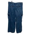 Universal Threads Universal Thread Womens Denim Cargo Pants Blue Size 14 Wide Leg High Rise Photo 3
