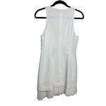 Cinq a Sept White Sleeveless Mini Dress with Pleats Sz. 8 Photo 2