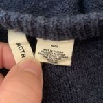 Anthropologie MOTH Cotton Alpaca Wool Blend Blue Textured Pullover Sweater Sz M Photo 5