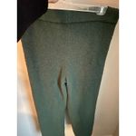 Aerie  Fleece Plush Wide Leg Green Pants Medium Lounge Sleepwear Cozy Winter Warm Photo 4