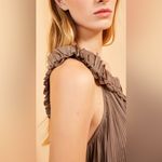 Ulla Johnson NEW Jade Dress Mica One-shoulder Pleated Satin Midi Dress Size 6 Photo 4