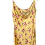 ZARA NEW  The Safia Floral Yellow Satin Slip Dress Large Blogger Fave Photo 0