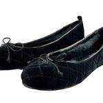 Chico's  black velvet ballerina flats size 8 Photo 0