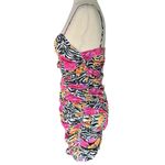 Akira  flowered bodycon side ruching mini dress Photo 7