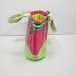 Tianni Beachy Handbag Pink Green Tote Bag Palm Trees Dog Girl On Bike Zip Top Photo 1