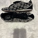 Coach  Devin stylish black grey logo sneakers size 8 y2k Photo 7