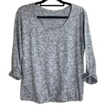 Columbia  Sportswear Gray Tonal Long Sleeve Drawstring Hem Top Size M Photo 0