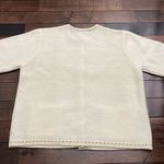 Karen Scott  100% wool cardigan sweater Cream Gold tone buttons Size M Classy Photo 9