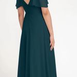 Jenny Yoo Collection Dress Mila Luxe Chiffon Maxi Caspian Sea Teal 0 Photo 1