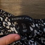 Sincerely Jules Flowy long sleeve black and white cheetah print top  Photo 3