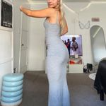 grey full length fitted dress tank maxi Gray Photo 3
