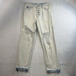 Vervet Sz 26 Flying Monkey Emma Mom Lightwash Jeans Straight Leg Denim Destroyed Blue Photo 1