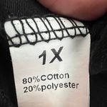 Allegrace Women's Pullover Short Sleeve Shark Bite Hem Tunic Shirt Dress Size 1X Black Photo 8