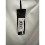 Katherine Barclay  Blouse Women XL NWT White Black Satin Cinch Career Business Photo 6