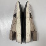 Earth Spirit Sandals Womens 7 Beige Silver Checker Casual Strappy Comfort Flat Photo 5