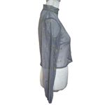 superdown Janice Sheer Top Grey Metallic Stars Constellation Womens Size XS Photo 4