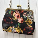 Women Small Retro Purse Vintage Top Handle Handbag Kiss Lock Shoulder Bag Black Photo 2