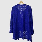 Chico's Chico’s Lace Duster and Tank Set Blue Size 2 Large Mysterious Blue Layering Top Photo 4