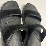 FILA Sport Black Glittered Two-Strap Slip-On Platform Sandals- 8M Photo 3