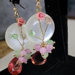 Pretty Feminine Handmade Drop earrings Pink Photo 2