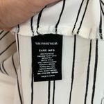 Who What Wear Cream Bkack Stripes Sleeveless Blouse Size L Photo 4