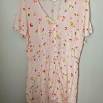 BP Dress Light Pink Floral Button Down Front Short Sleeve Mini Casual Cute Photo 0