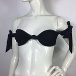 Kendall + Kylie  Tie Sleeve Bikini Top Size S Black Photo 9