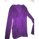 Donna Karan NWT New Womens Collection Dark Purple Blouse Matte Jersey Top XS P Photo 6