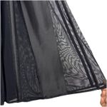Tadashi Shoji Vtg Tadashi Satin Sheer Maxi Skirt Size 10 Formal Flare Bottom Goth Vamp Witchy Photo 4