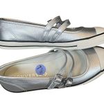 Converse Dainty Mary Jane Slip Strap Shoes Silver Metallic Sneakers Leather Photo 1