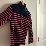J.Crew High Neck Funnel Neck Sweater Nautical Striped Sweater Size XS Preppy Photo 3