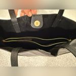 Bevini Modena Black Genuine Leather Tote Crossbody Purse Gold Studs Photo 5