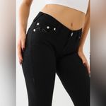 True Religion Halle Single Needle Mid Rise Super Skinny Black Jeans Size 30 Photo 3
