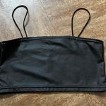 Leather tank top Black Photo 0