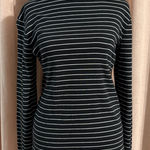 Jones New York Y2K Striped Turtleneck Long Sleeve Top - Large Photo 0