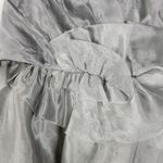 The Limited  Event Women's Dress 6 Silver Strapless Organza Party Prom Cocktail Photo 6