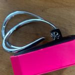 Juicy Couture  Silver E-Teardrop Hoop Earrings Brand New Photo 2