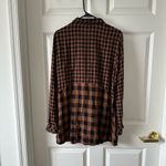 Beach Lunch Lounge Womens Tunic Buffalo Check Plaid Long Sleeve Size XL Photo 1