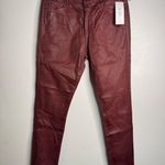 AG Adriano Goldschmied Red Farrah Ankle High Rise Skinny Pants Photo 2